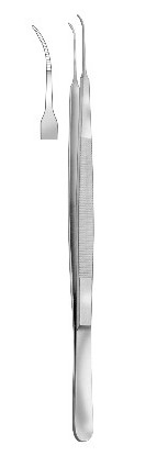 FORCEPS MICRO GERALD CURVED 150MM