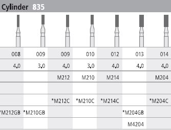 INTENSIV DIAMOND BUR 210 MINI STD (835-010) FG/6