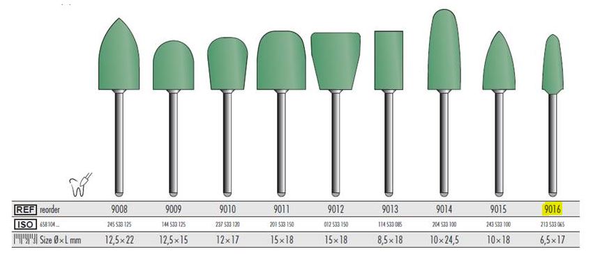 ACRYLIC POLISHER COARSE GREEN SM FLAME/6