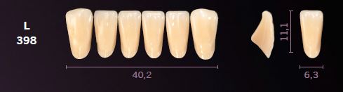 L398-D4 MONDIAL TEETH LOWER ANTERIOR