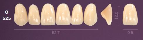 O525-A35 MONDIAL TEETH UPPER ANTERIOR