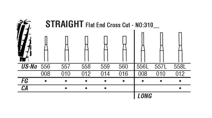 31-012 558 CARBIDE CA NORTHBEL BURS /5