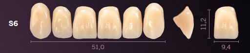 S6-D4 PREMIUM TEETH UPPER ANTERIOR