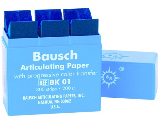 [BABK01]  ARTICULATING PAPER STRIPS BLUE 200UM/300