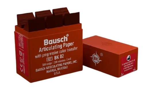[BABK02]  ARTICULATING PAPER STRIPS RED 200UM/300