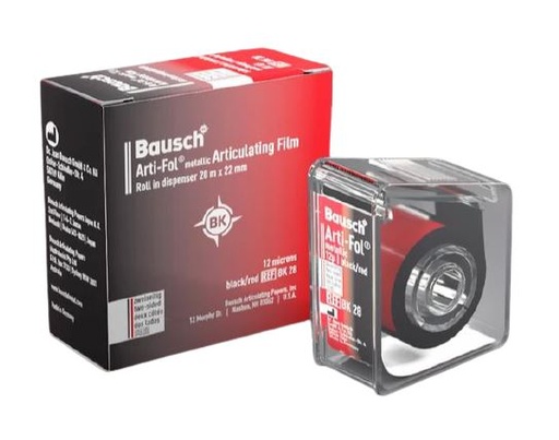 [BABK28] ARTIFOL METALLIC BLACK/RED 12UM /20M