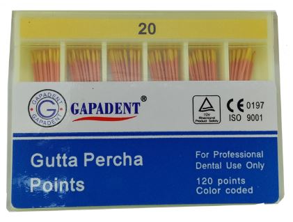 [GAGPT20] GUTTA PERCHA POINTS .04 TAPER 20 BOX/60