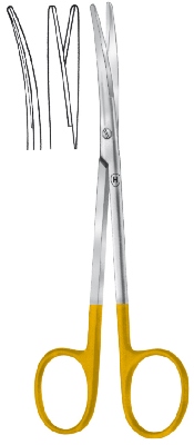 [HMHSB33714] GOLD SCISSORS CARBIDE CURVED 145MM