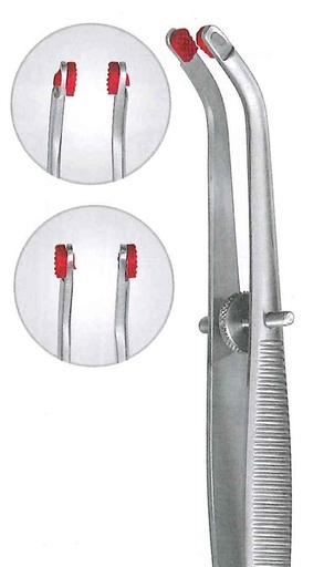 [HMHSL54916] LAB CROWN FORCEPS CURVED W/SILICON TIPS