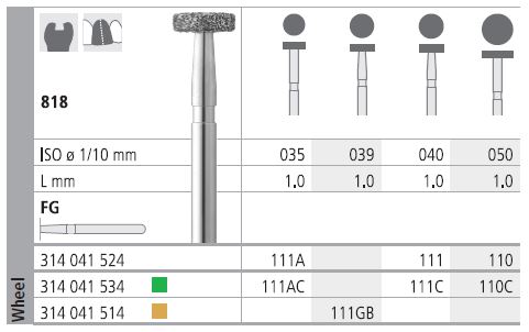 [IT111ACF] INTENSIV DIAMOND BUR 111AC COARSE (818-035) FG/6