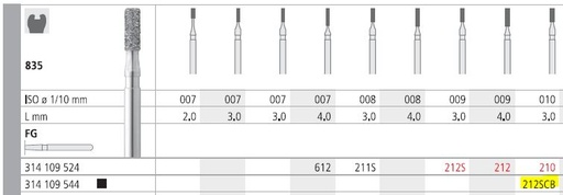 [IT212SCBF] INTENSIV DIAMOND BUR 212SC XCRSE (835-010) FG/6