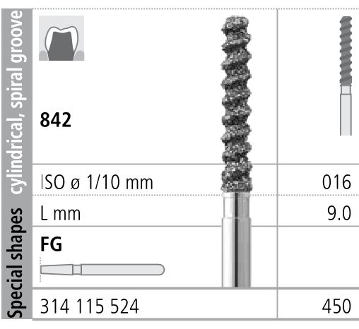 [IT450F] INTENSIV DIAMOND BUR 450 STD (842-016) FG/6