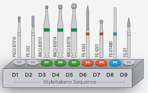 [ITSTYDIR01] INTENSIV STYLE ITALIANO DIRECT BUR SET