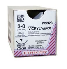 [JMW9923] SUTURE VICRYL RAPIDE 3/0 19MM RCPRIME/12