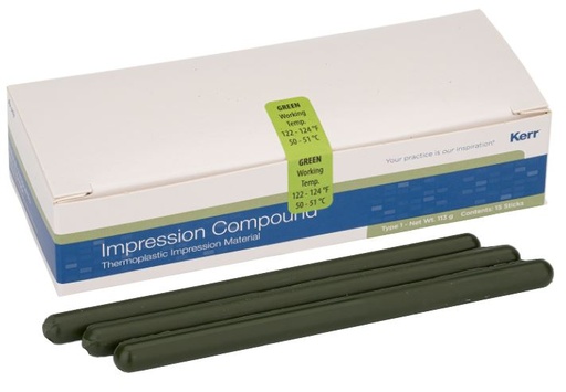 [KR00444] KERR IMPRESSION COMPOUND STICK GREEN/15