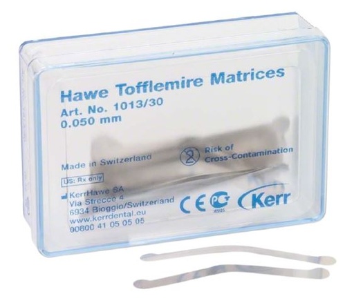 [KR101330] TOFFLEMIRE MATRICES NO.13 0.050MM PKT 30