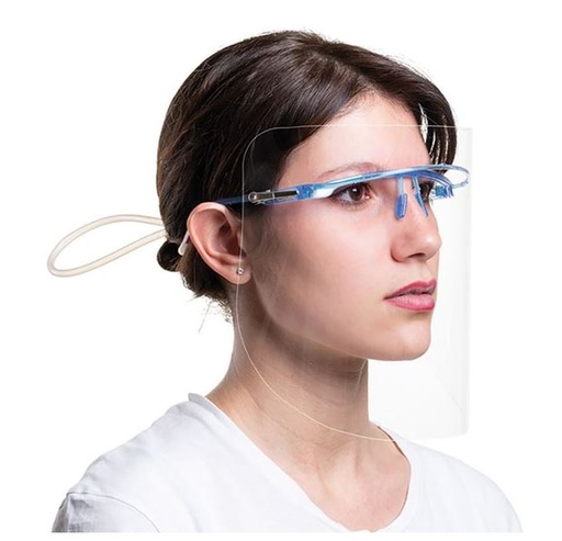 [LAR62B] FACE SHIELD FRAME BLUE WITH 6 SHIELDS