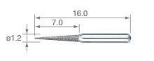 [NKY1002020] NSK PC4FF PICO BUR XFINE GRIT /3