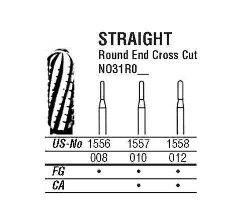 [NO31R008F] 31R-008 1556 CARBIDE FG NORTHB BURS /5