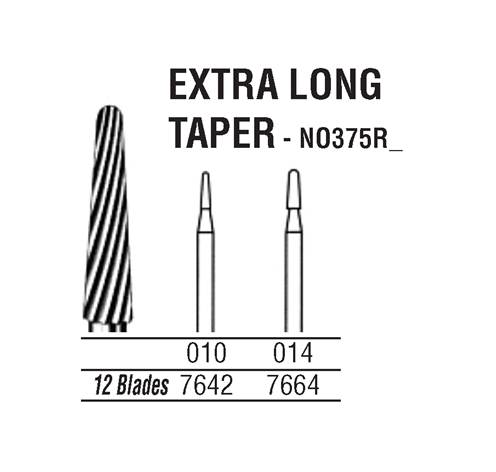 [NO375R014F] 375R-014 7664 12 BLADE CARBIDE FG BUR /5