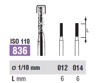 [NO836014F] 836-014 DIAMOND FG  NORTHBEL BURS PKT 5