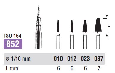 [NO852010F] 852-010 DIAMOND FG NORTHBEL BURS PKT 5