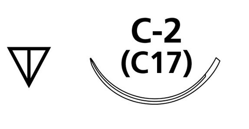 [SAL787B] SUTURE SILK 4/0 C2 NEEDLE /12