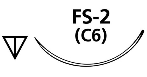 [SAL918B] SUTURE NYLON BLACK 5/0 C6 FS2 NEEDLE /12