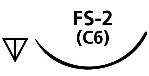 [SALV421B] SUTURE PGA 5/0 C6 FS2 NEEDLE /12