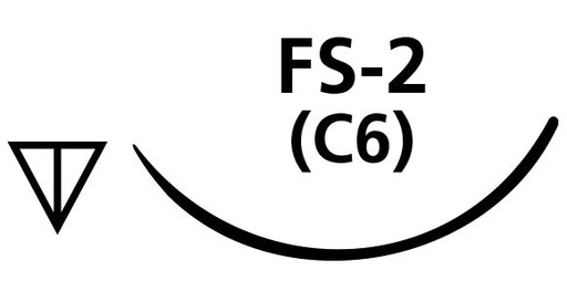 [SALV422B] SUTURE PGA 4/0 C6 FS2 NEEDLE /12