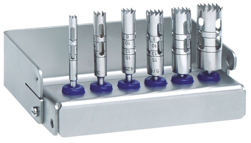 [SATREPHKIT] LONG TREPHINE KIT WITH BUR BLOCK/SET OF 6