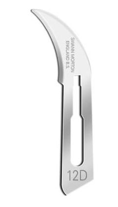 [SW11812D] SCALPEL BLADE CARB STEEL12D STERILE/ 100