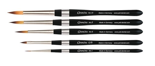 [YE3125000] CARAMISTA BRUSH SET 5PC FOR CERAMIC