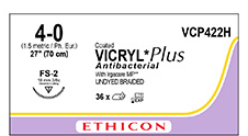 [JMVCP422H] SUTURE VICRYL PLUS 4/0 19MM RC /36