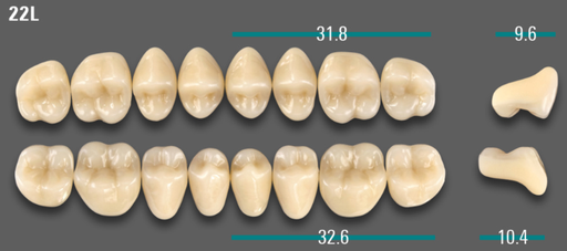 [VIABA35V22LOK] VITA VIONIC VIGO Posterior, A3.5, 22L OK